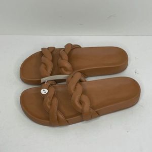 Madewell Brown Braided Slide Sandals